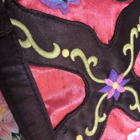 Vintage Papillon ￼ Embroidered handbag butterfly, lily pad ￼ - Picture 6 of 9